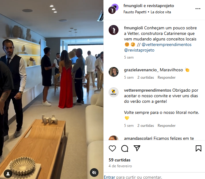 Revista Projeto realiza cobertura do lançamento decorado Coral Gables.